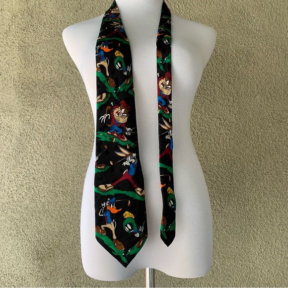 Looney Tunes Character Golf Tie 100% Silk - Picture 5 of 11